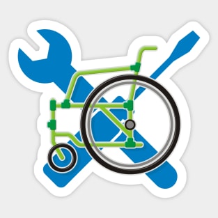 Wheelchair Service Icon Sticker